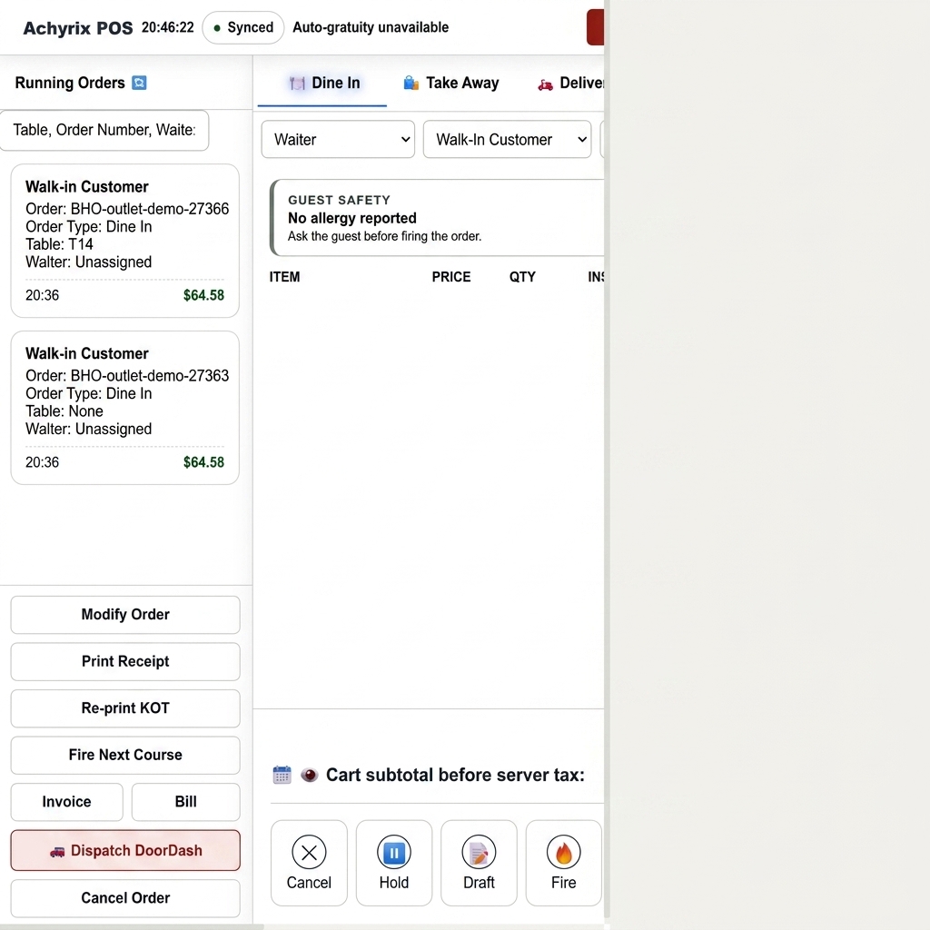 POS interface